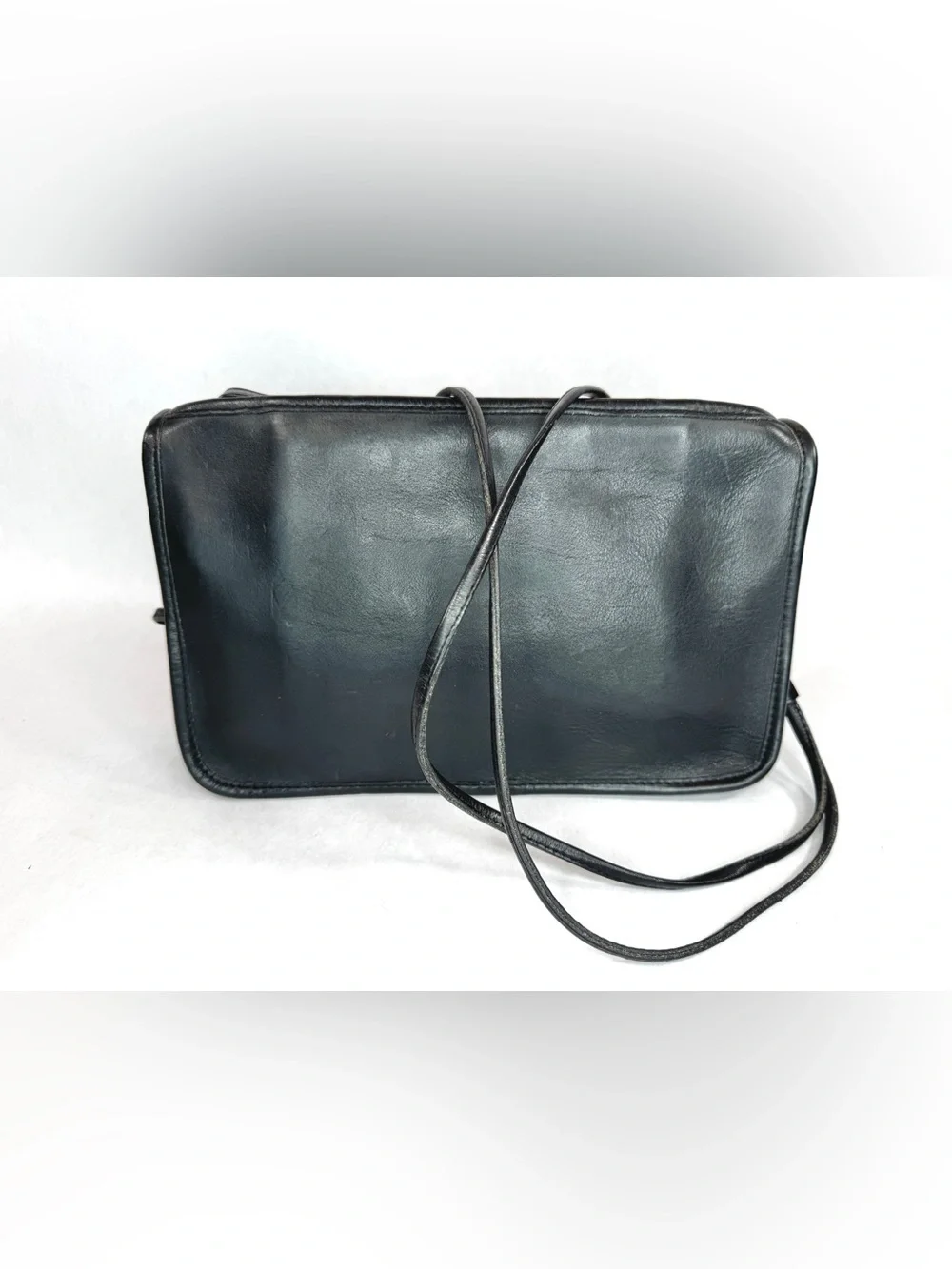 Vintage Coach Basic Bag 9455 Black Glove-Tanned Leather NYC USA Pre-Creed Era